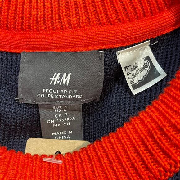 H&M The Simpsons Bart & HO HO HOMER Ugly Christmas Sweater Size Small - Picture 3 of 4